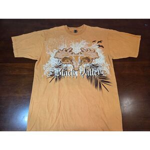 Y2K Russo Spirit Black Valley Hunting Lodge Yellow Tshirt Mens Size 2XL